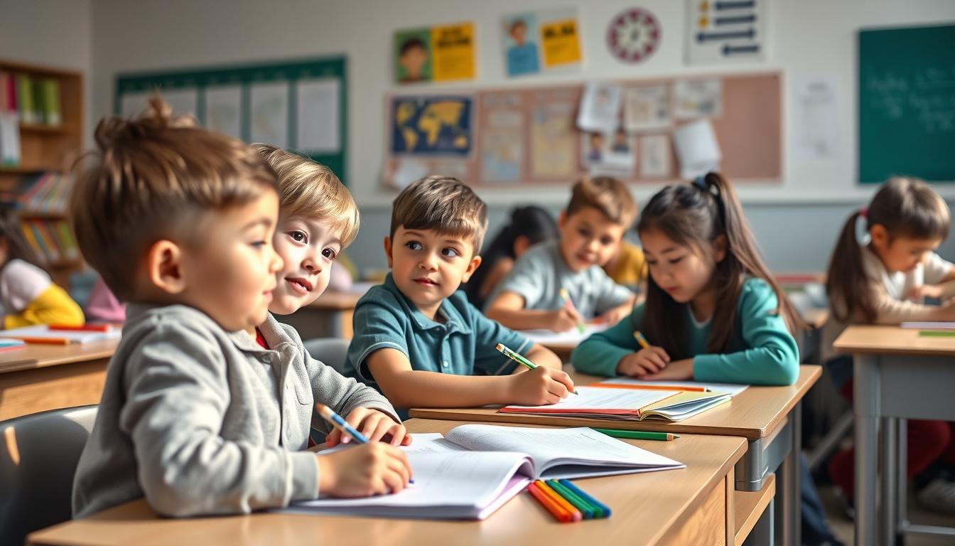 Student using a study guide to organize academic notes